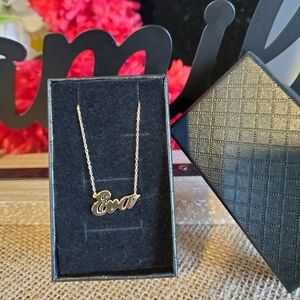 "Eva" Intial Necklace Sterling Silver